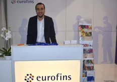 Colin Buster-Mensah at the booth of Eurofins